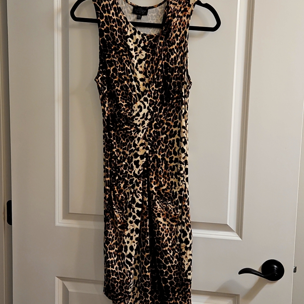 LEOPARD PRINT TOPSHOP MATERNITY SHEATH DRESS - NEVER WORN
